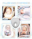 Newborn 3 Months Baby Head Shaping Pillow Cushion for Flat Head Syndrome Prevention Prevent Plagiocephaly Grey